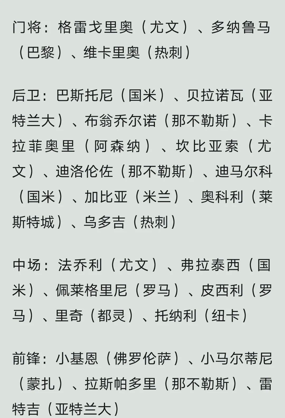 意大利联赛球队实力逐渐昭示 意大利联赛球队实力逐渐昭示